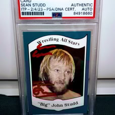 Sean Studd Signed Big John Studd RC Japan Reissue Wrestling All-Stars PSA Authen