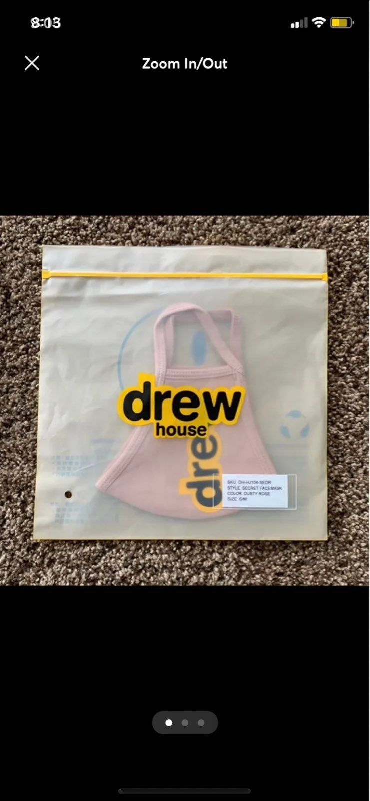 NEW Drew House Justin Bieber mask