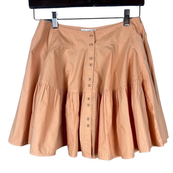 Ulla Johnson Tara Mini Skirt Pale Coral Cotton 2 New