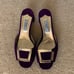 Prada Jeweled-Buckle Suede Mule Slides