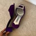 Prada Jeweled-Buckle Suede Mule Slides
