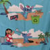 Disney Men's Lilo & Stitch Print Hawaiian Button Down Shirt Size S