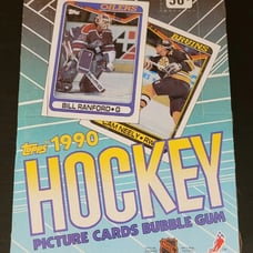 1990 TOPPS HOCKEY UNOPENED WAX PACK BOX - 36 PACKS