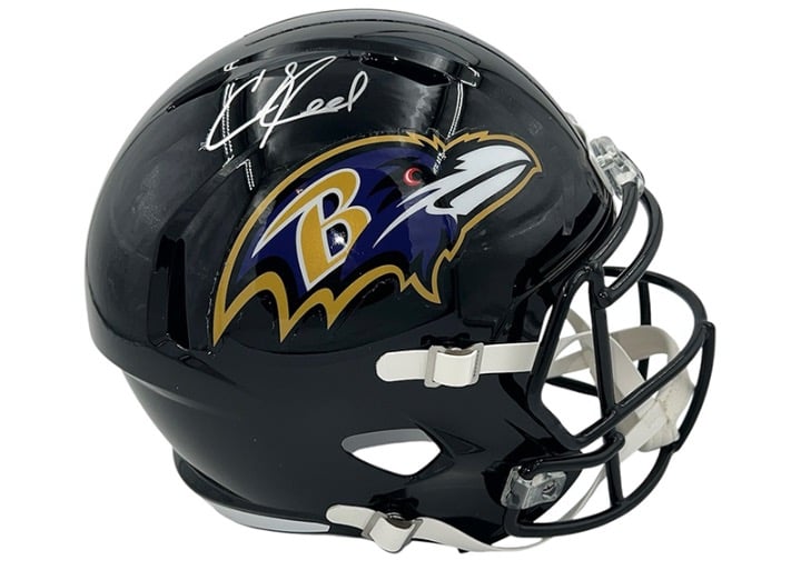 Ed Reed Signed Baltimore Ravens Speed Full Size Football Helmet JSA