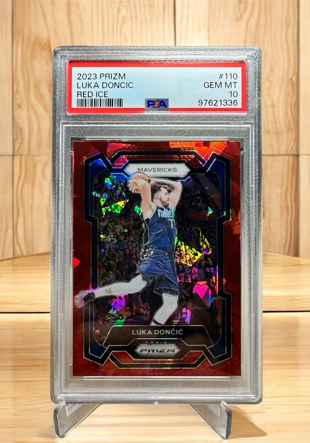 PSA 10 Luka Doncic 2023 Prizm Basketball Red Ice Dallas Mavericks