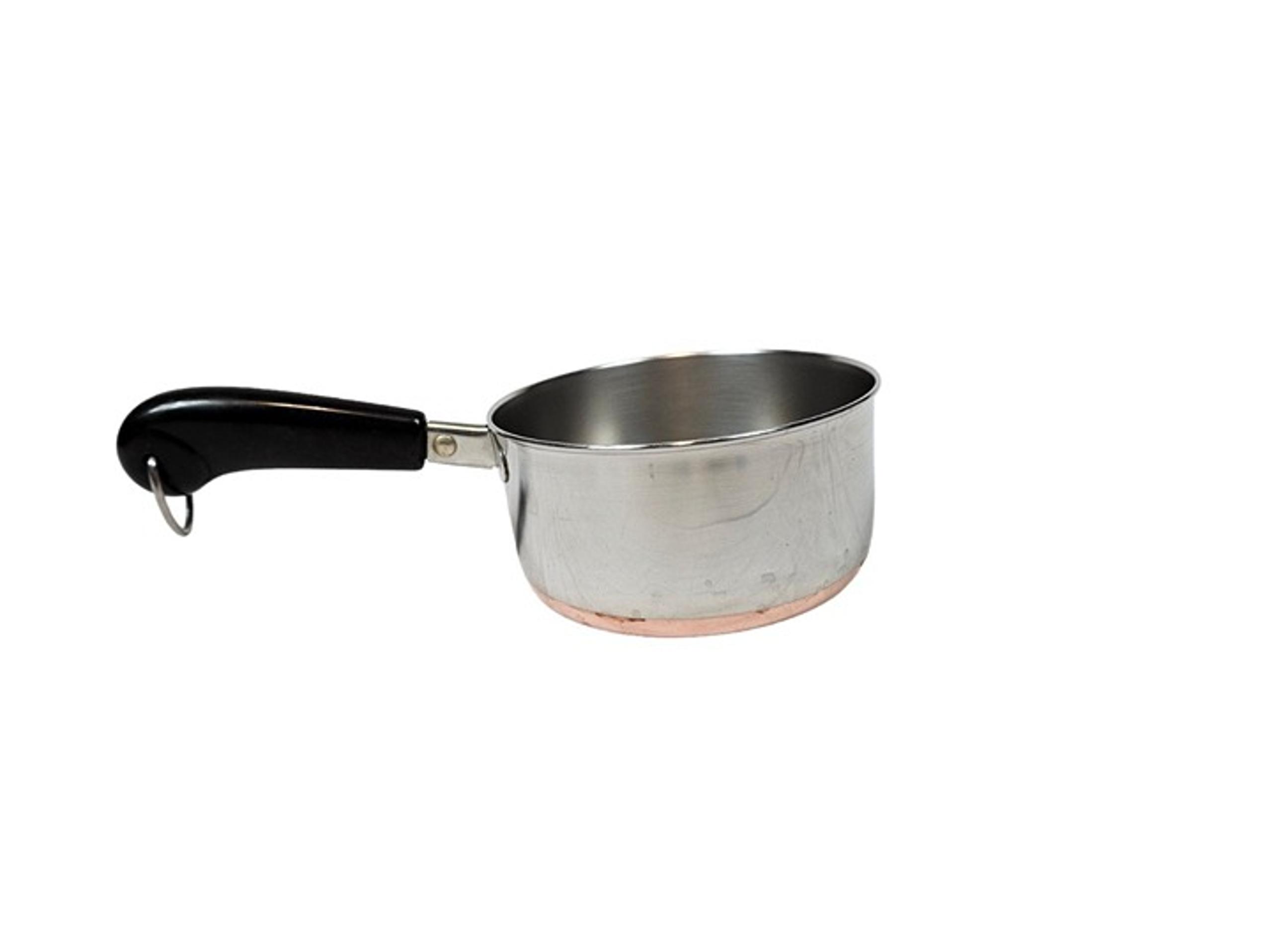 Vintage Revere Ware Copper Clad Bottom Stainless Steel 1-Quart Saucepan No Lid