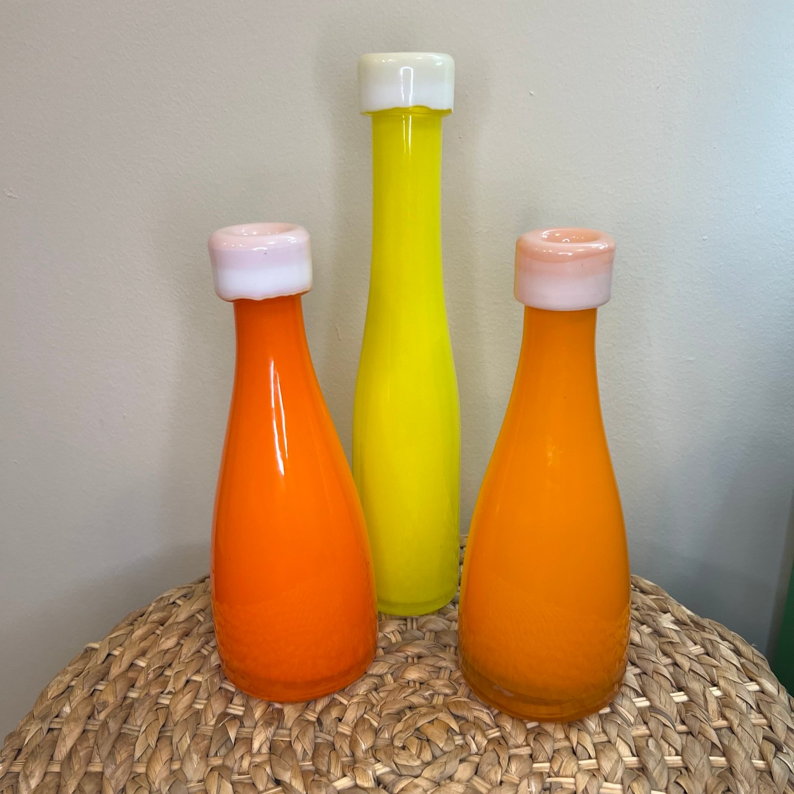 Crate & Barrel Pop Art Vases - set of 3