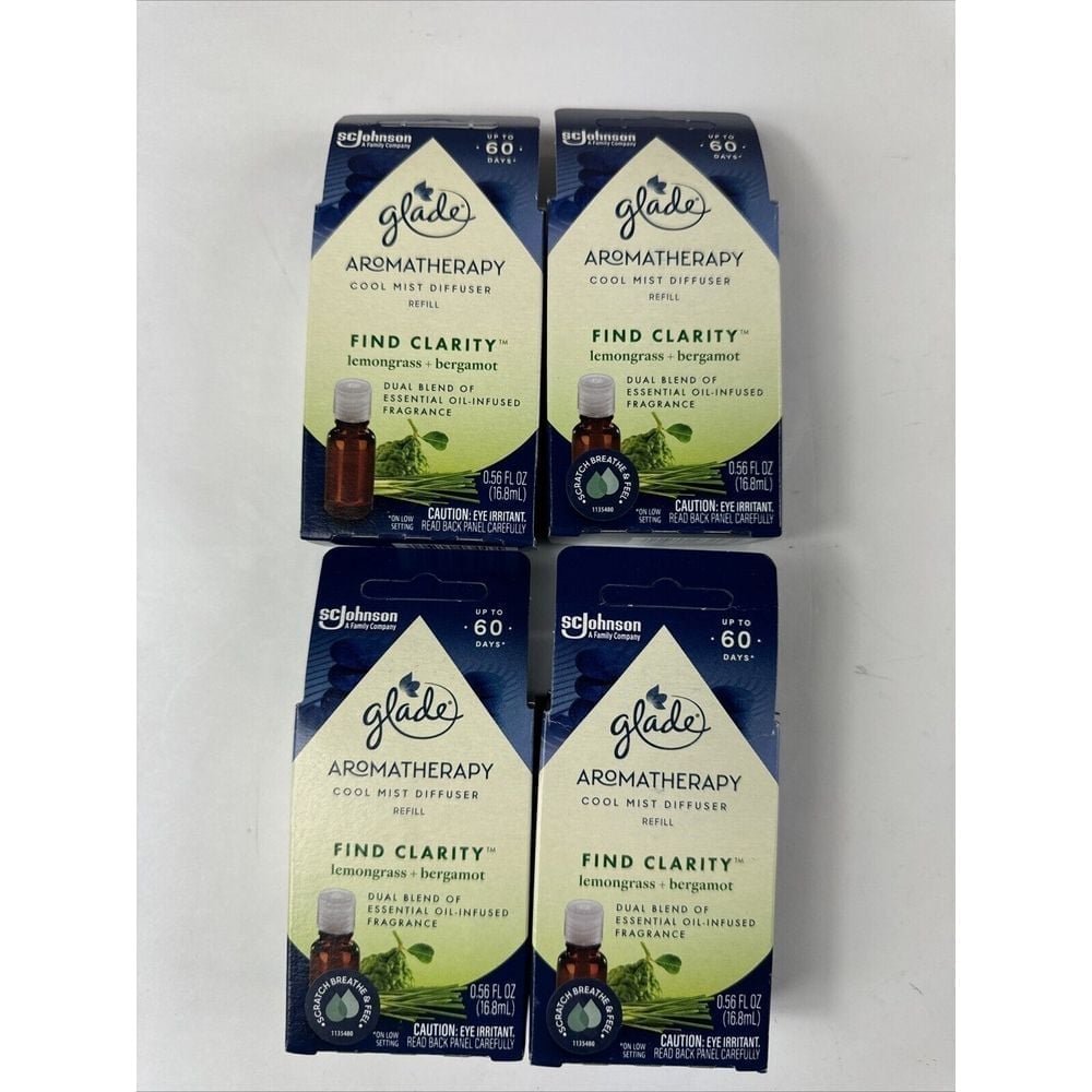 Glade Aromatherapy Cool Mist Oil Diffuser Refill Clarity Lemongrass Bergamot (4)