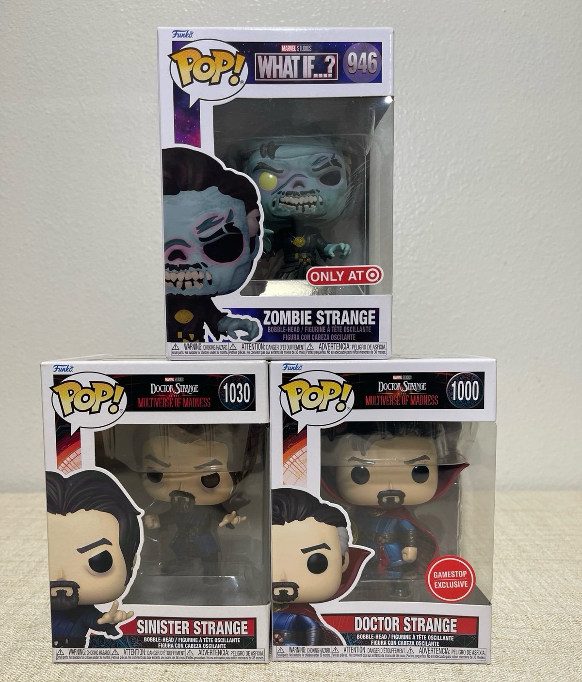 Funko Pop Doctor strange set of 3