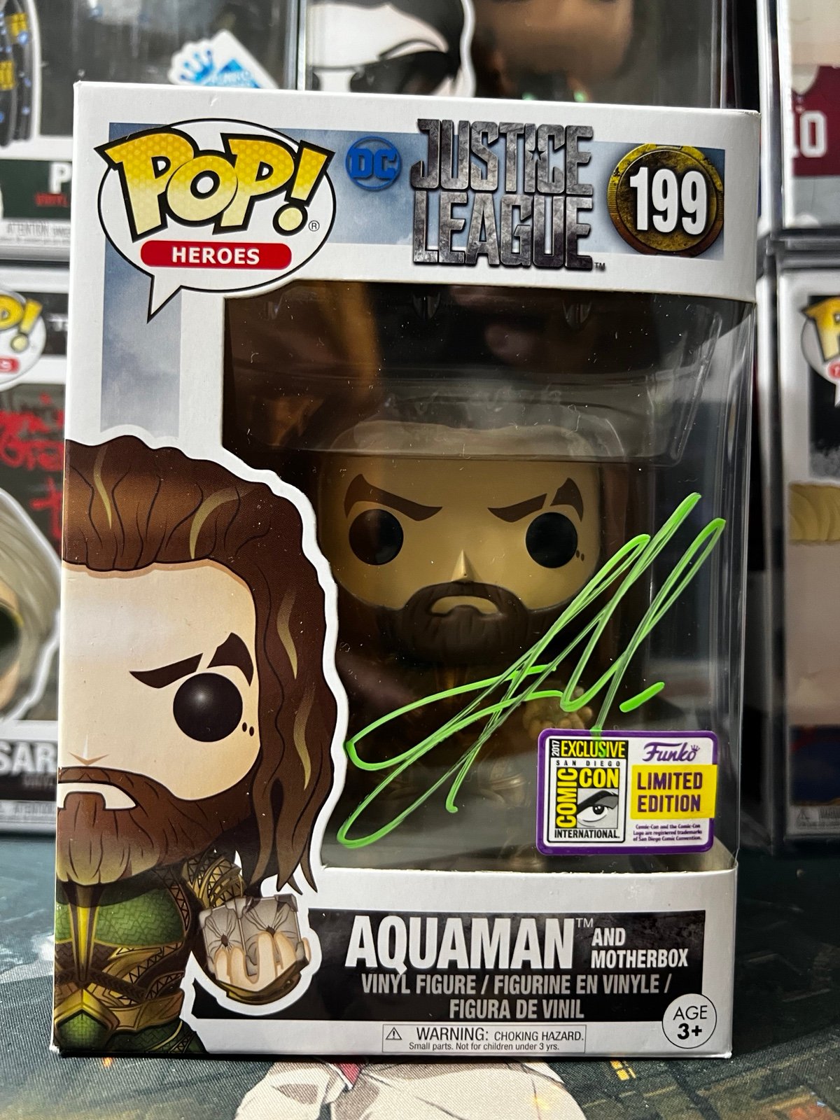 Aquaman 199 Funko Pop signed