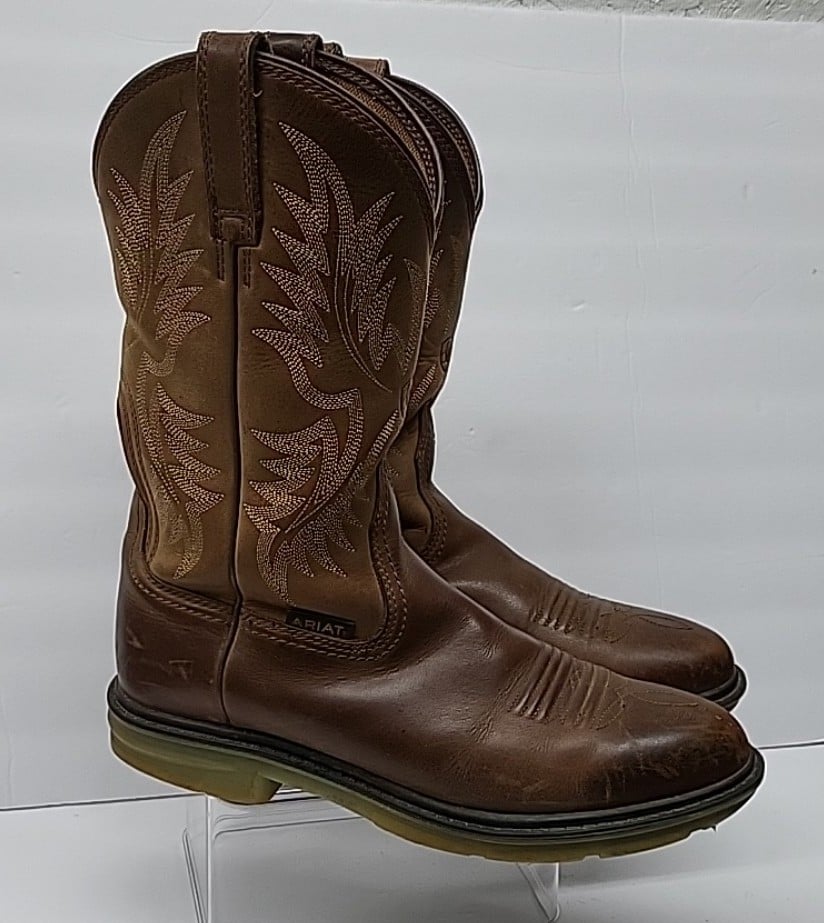 Mens Ariat Cowboy Work Boots Size 10 D
