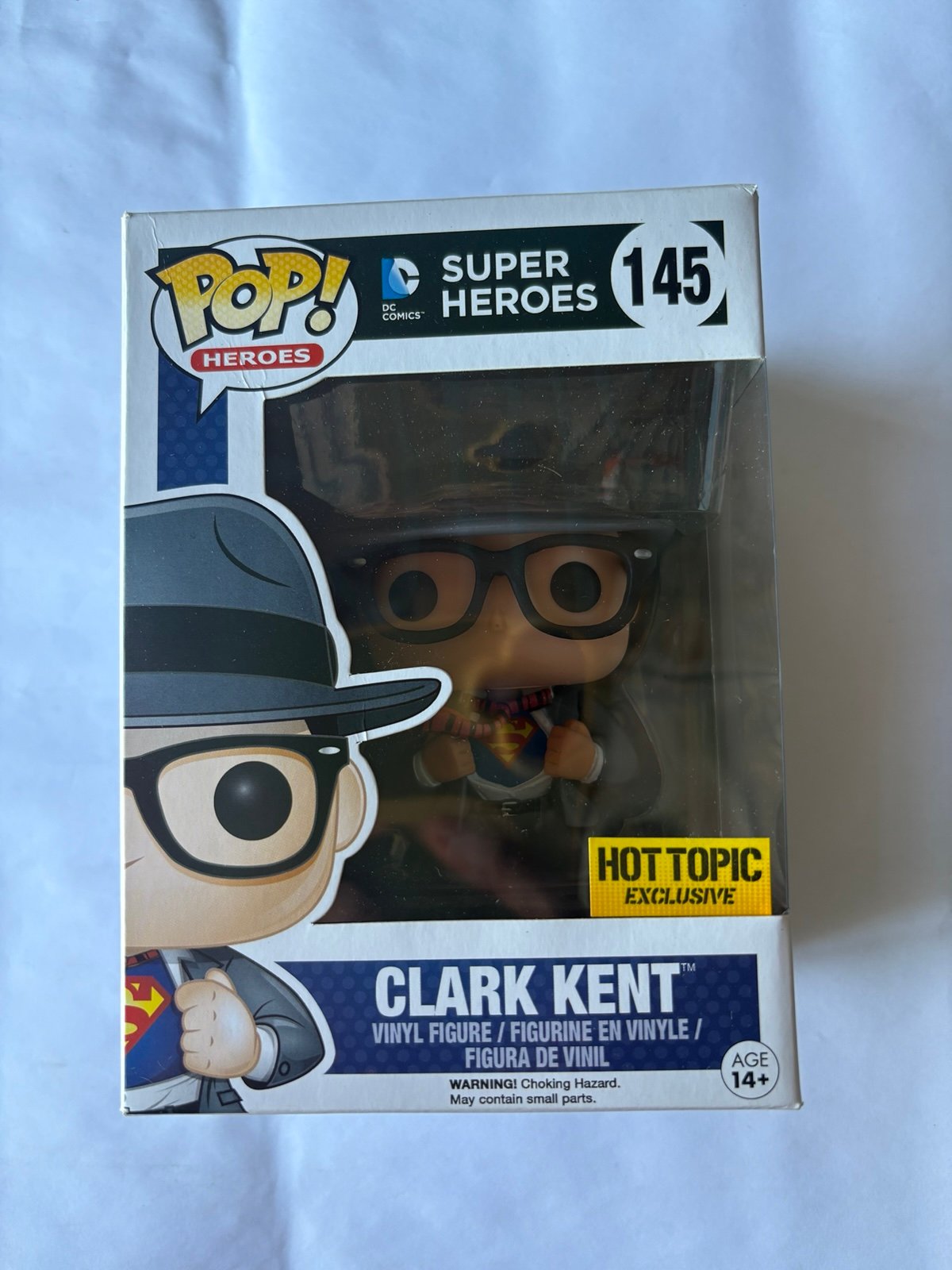 Funko DC Pop Clark Kent #145 HOT TOPIC EXCLUSIVE