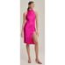 Amanda Uprichard Stanford Side-Slit Turtleneck Pink Midi Dress NWT Size L