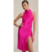 Amanda Uprichard Stanford Side-Slit Turtleneck Pink Midi Dress NWT Size L