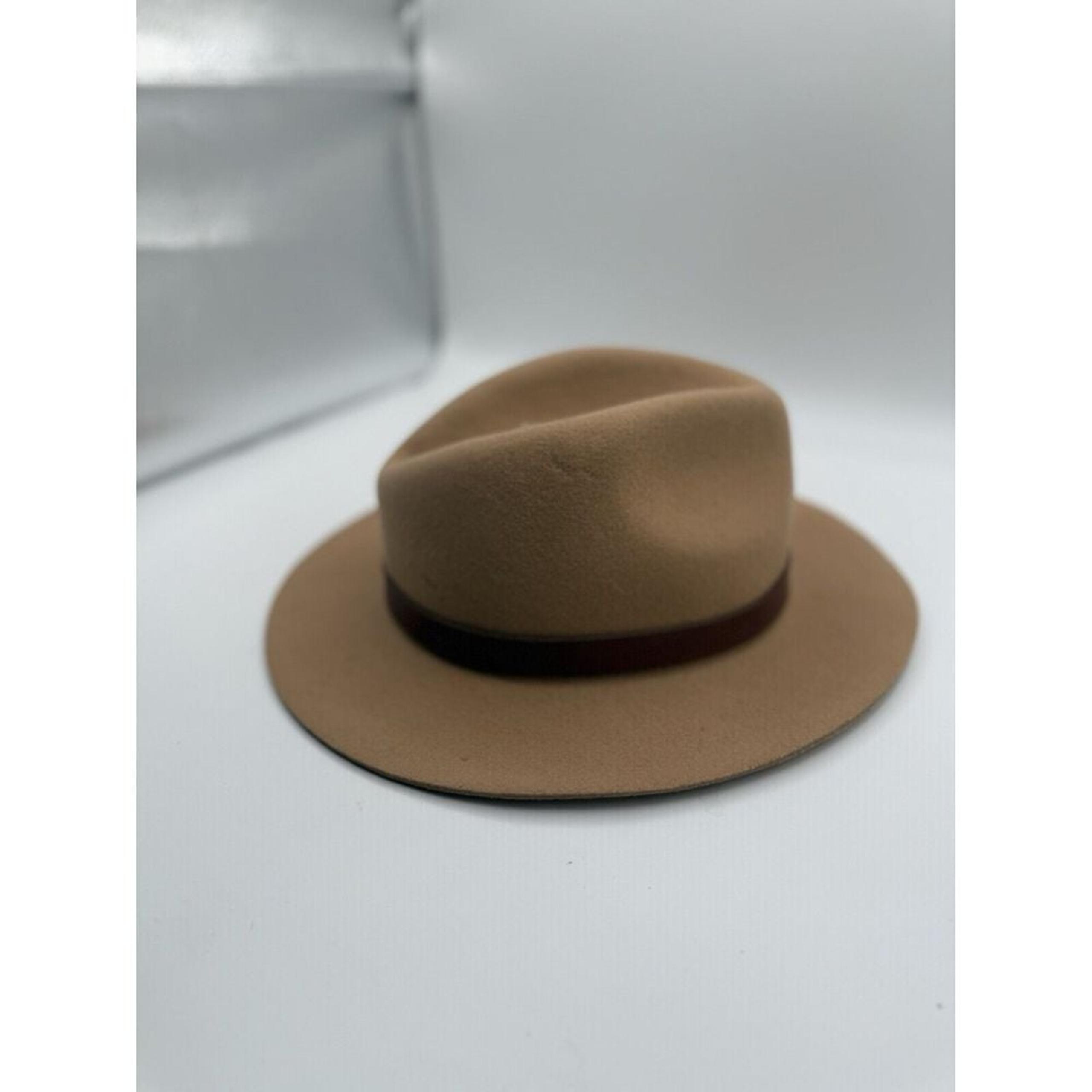 Women Classic Brown Wool Hat.