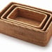 Natural Rattan Storage Baskets, Rectangular Woven Fruit Baskets, Wicker Decorati