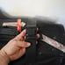 Tumi Black Leather Vintage 1970's Weekender Suitcase