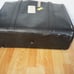 Tumi Black Leather Vintage 1970's Weekender Suitcase