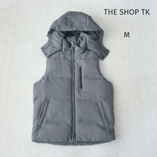 v461 THE SHOP TK [M] Down Vest with Hood, Charcoal Gray