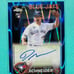2024 Topps Chrome Blue Raywave Davis Schneider SSP /150 on card Auto