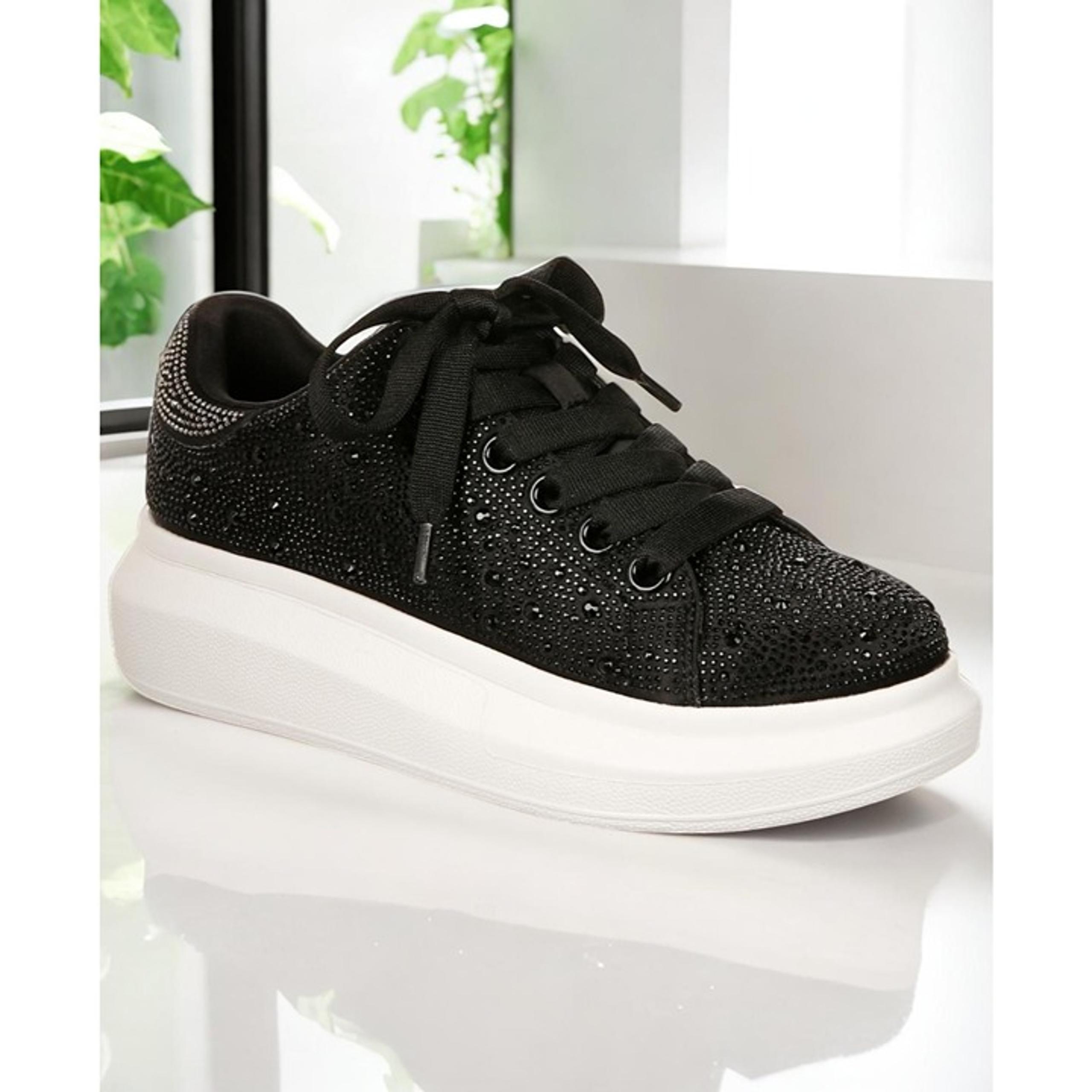 I.n.c. International Concepts Womens Black Neela Lace Up Sneakers Size 10.5M NIB