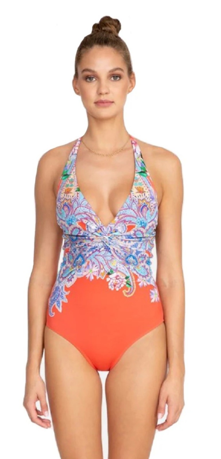 Beautiful Johnny Was Drew Twist One Piece Swimwear - CSW7421-F Retail 198.00