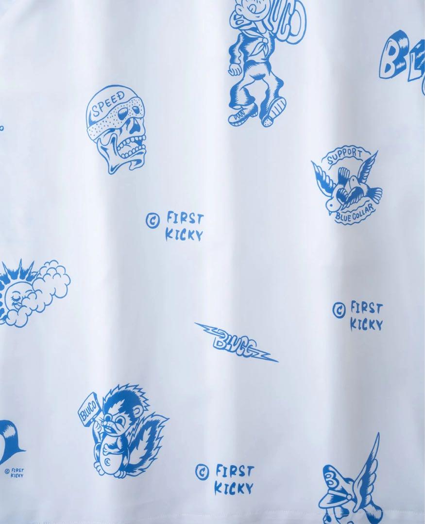 BLUCO POOLSIDE SHIRT S/S -TATTOO- White XL