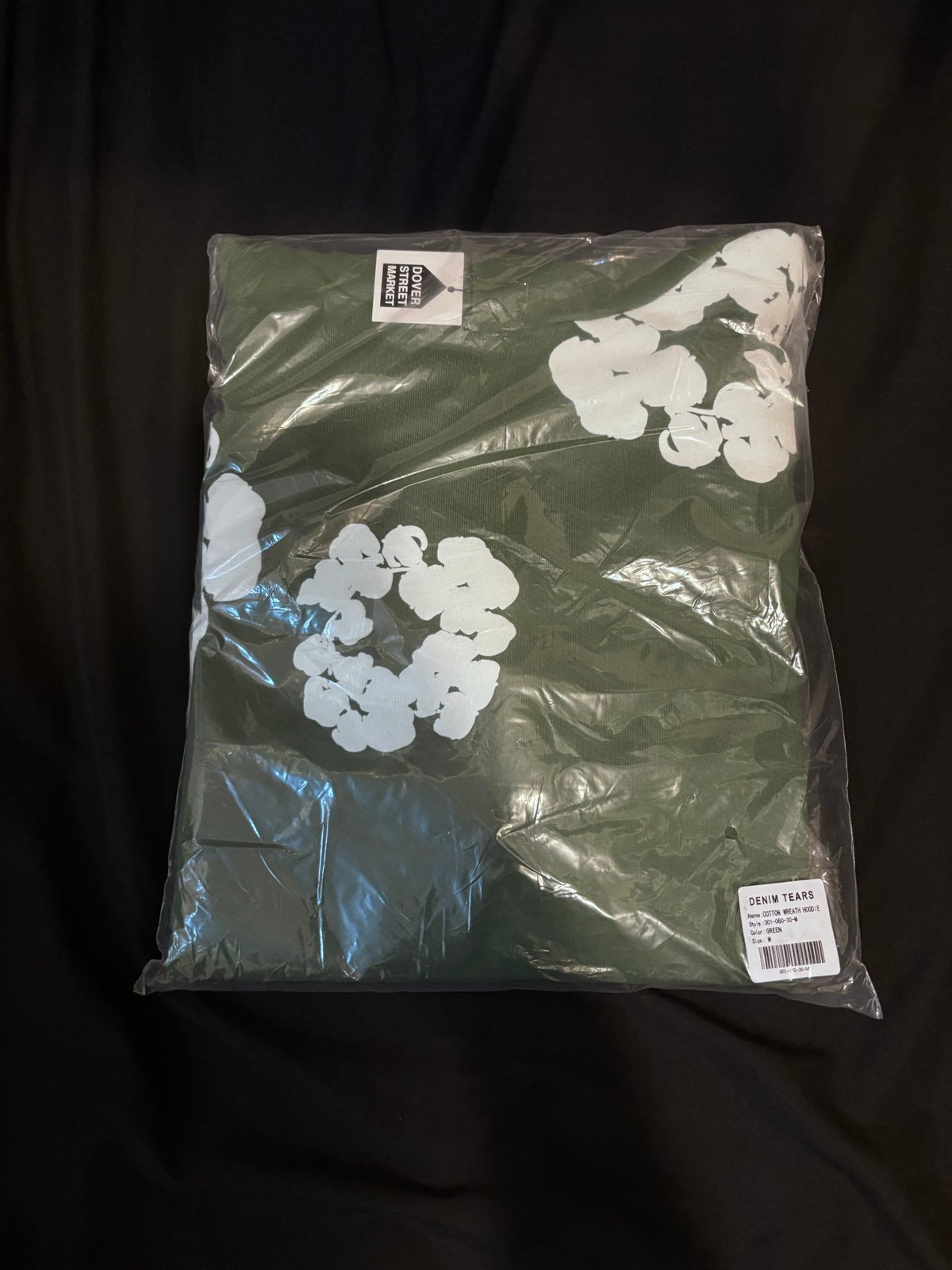 AUTHENTIC Denim Tears Green/White Hoodie Size M