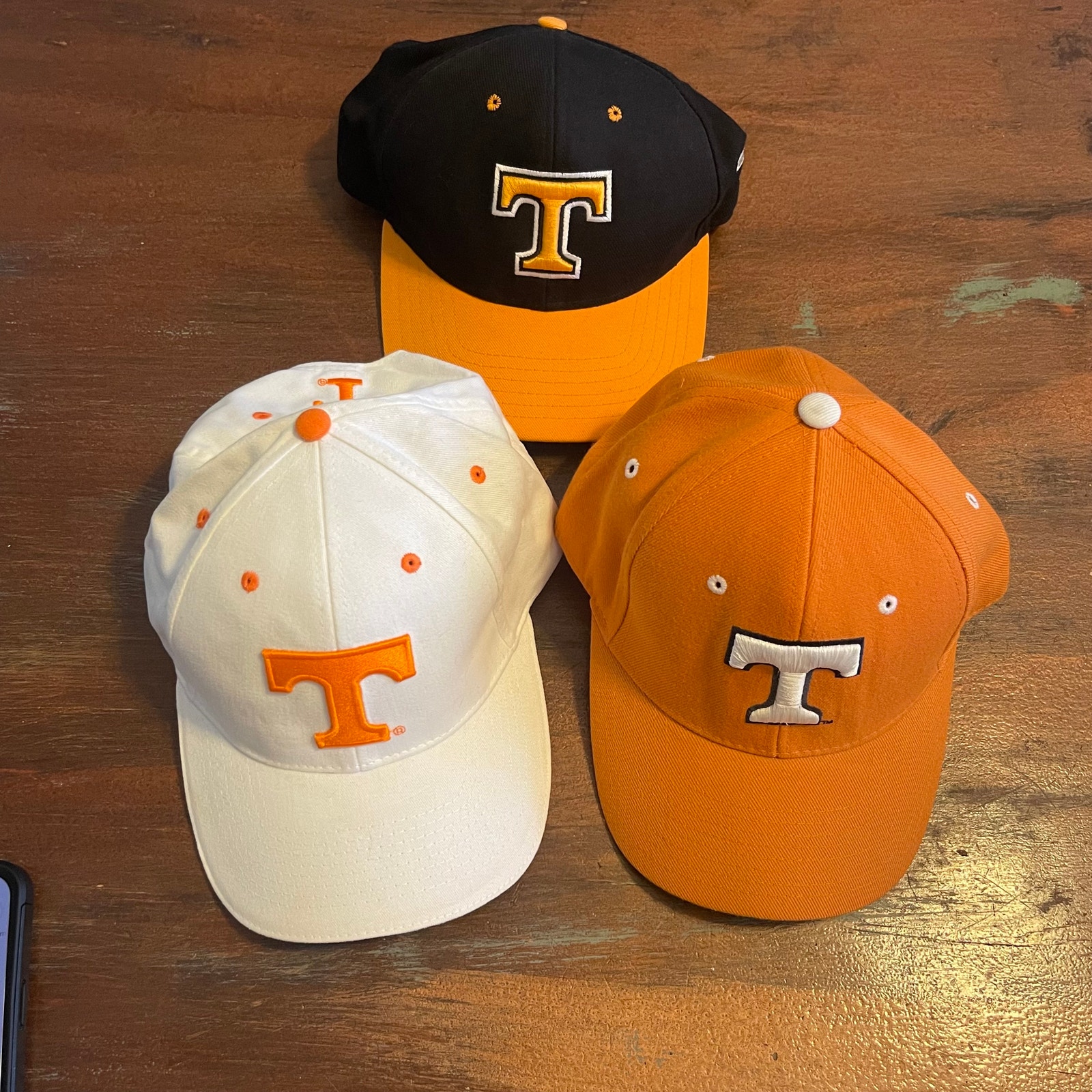 Tennessee UT Volunteers Vols 6 7/8 + Snapback Ball Cap Hat Lot Of 03 Caps