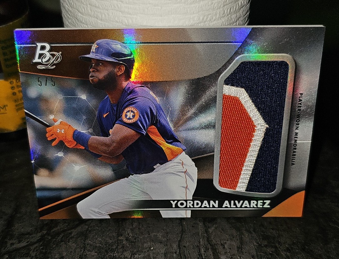 Yordan Alvarez platinum patch card /5