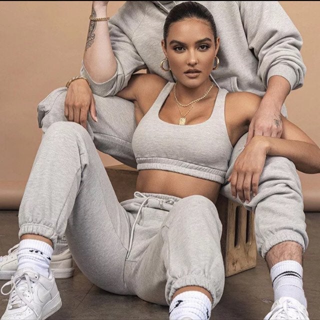 Crop top and sweat pants