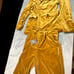 New Women Gold Velvet 2 Piece Outfits Casual Lady Suit Set Work Office Blazer Pa