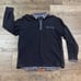 Robert Graham Blue Henley Collared Layered Shirt Black Flip Cuff - Men's Size XL