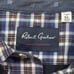 Robert Graham Blue Henley Collared Layered Shirt Black Flip Cuff - Men's Size XL
