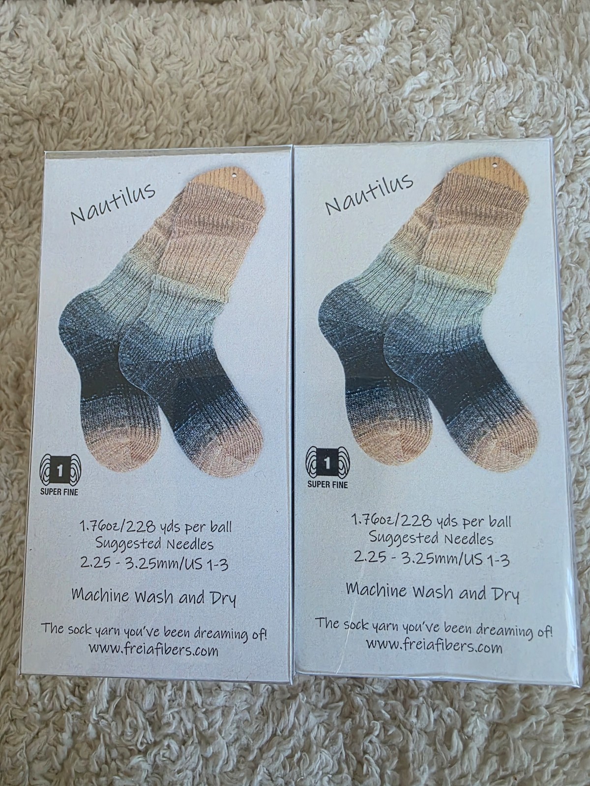 Freia - Soul Mate Sock Yarn Sets, Color Nautilus Made in the USA Superwash Wool.