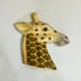 Vintage Tonala Paper Mache Giraffe Wall Hanging Mexican Folk Art Signed 15”