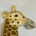 Vintage Tonala Paper Mache Giraffe Wall Hanging Mexican Folk Art Signed 15”