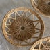 FOUR 6 boho handmade rattan baskets