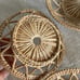 FOUR 6 boho handmade rattan baskets