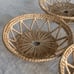 FOUR 6 boho handmade rattan baskets