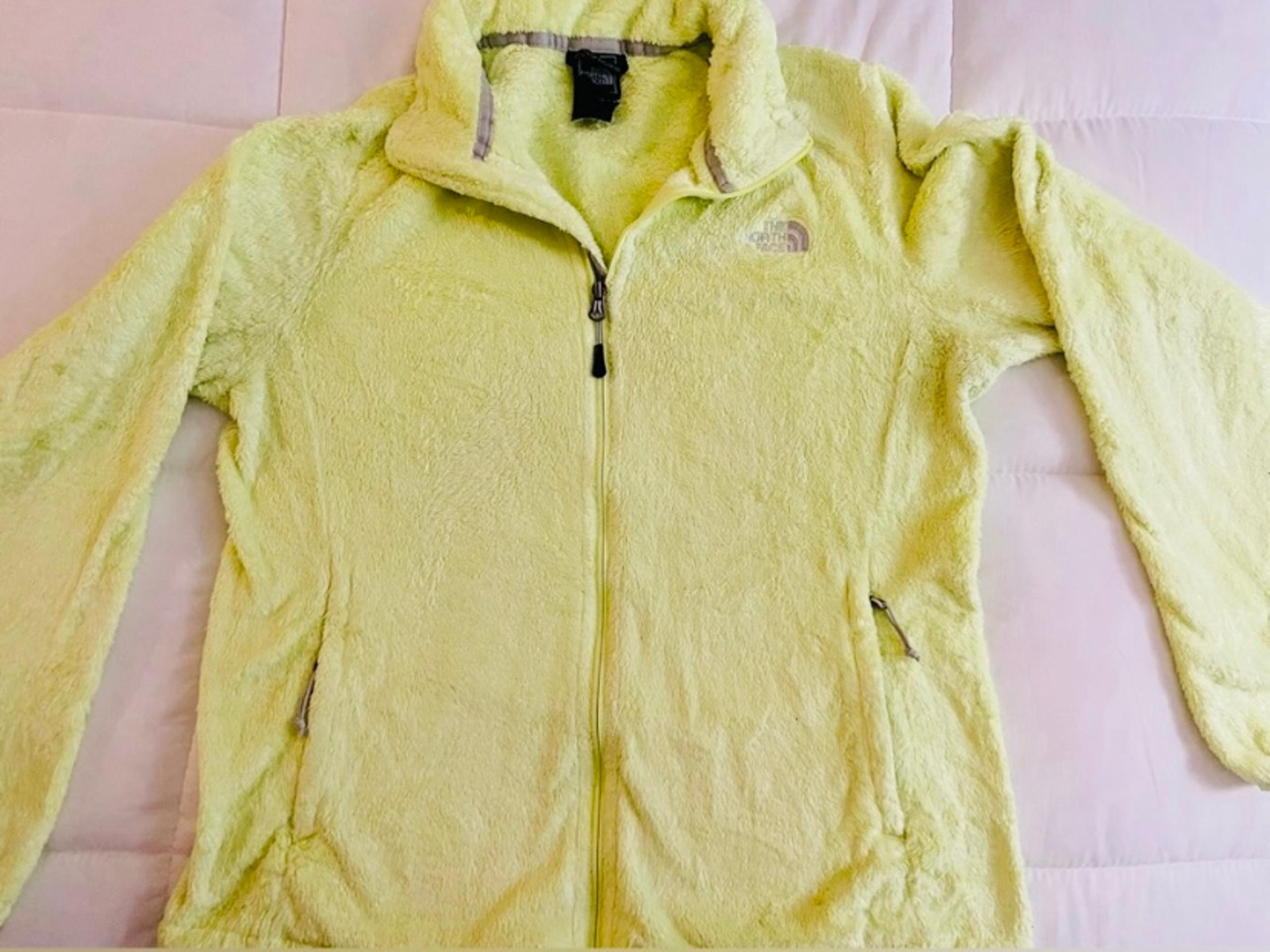 The North Face Women’s Lime Green Soft Zip Up Coat Jacket Neon Lime Size Large