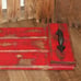 NEW Large Rustic 18 Distressed Red Farmhouse Wood Centerpiece Decor Tray