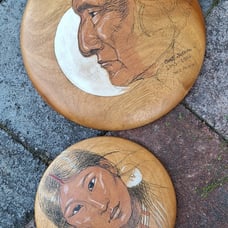 Vintage Oregon Myrtlewood Wall Art
