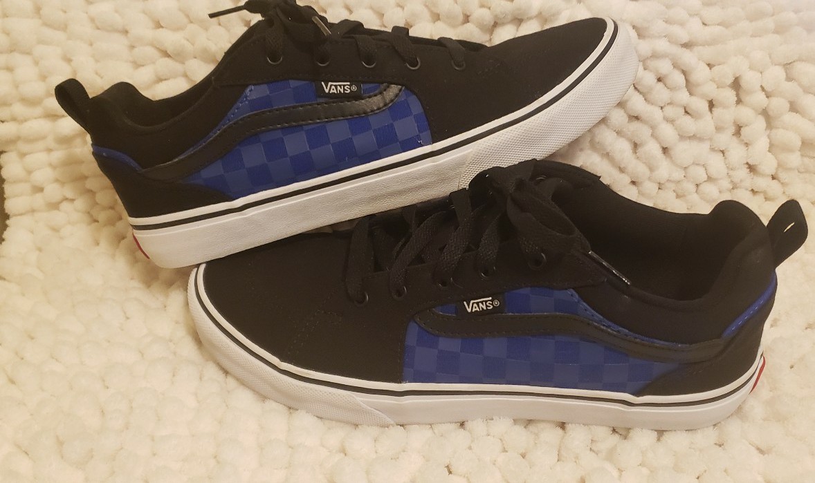 YOUTH Classic Blue/Black Checkered Vans