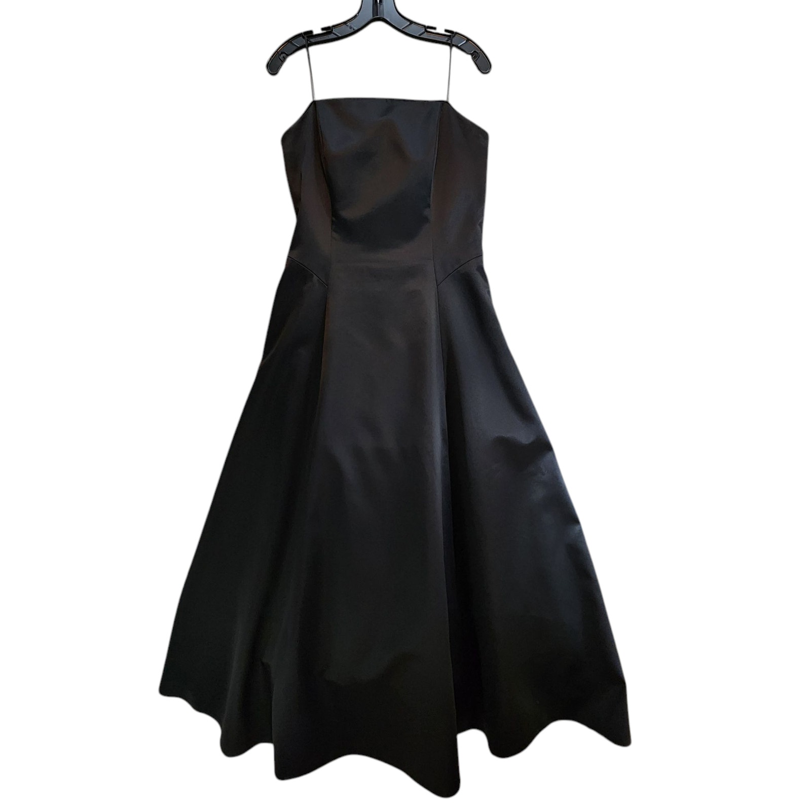 Vtg ABS Evening Allen Schwartz Gown sz 12 Women Black Maxi Dress Formal Prom USA