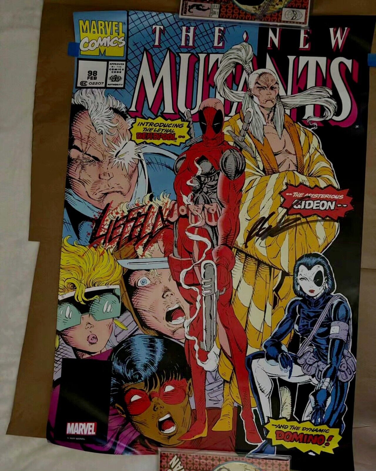 New Mutants #98 24 x36 POSTER signed by Rob Liefeld