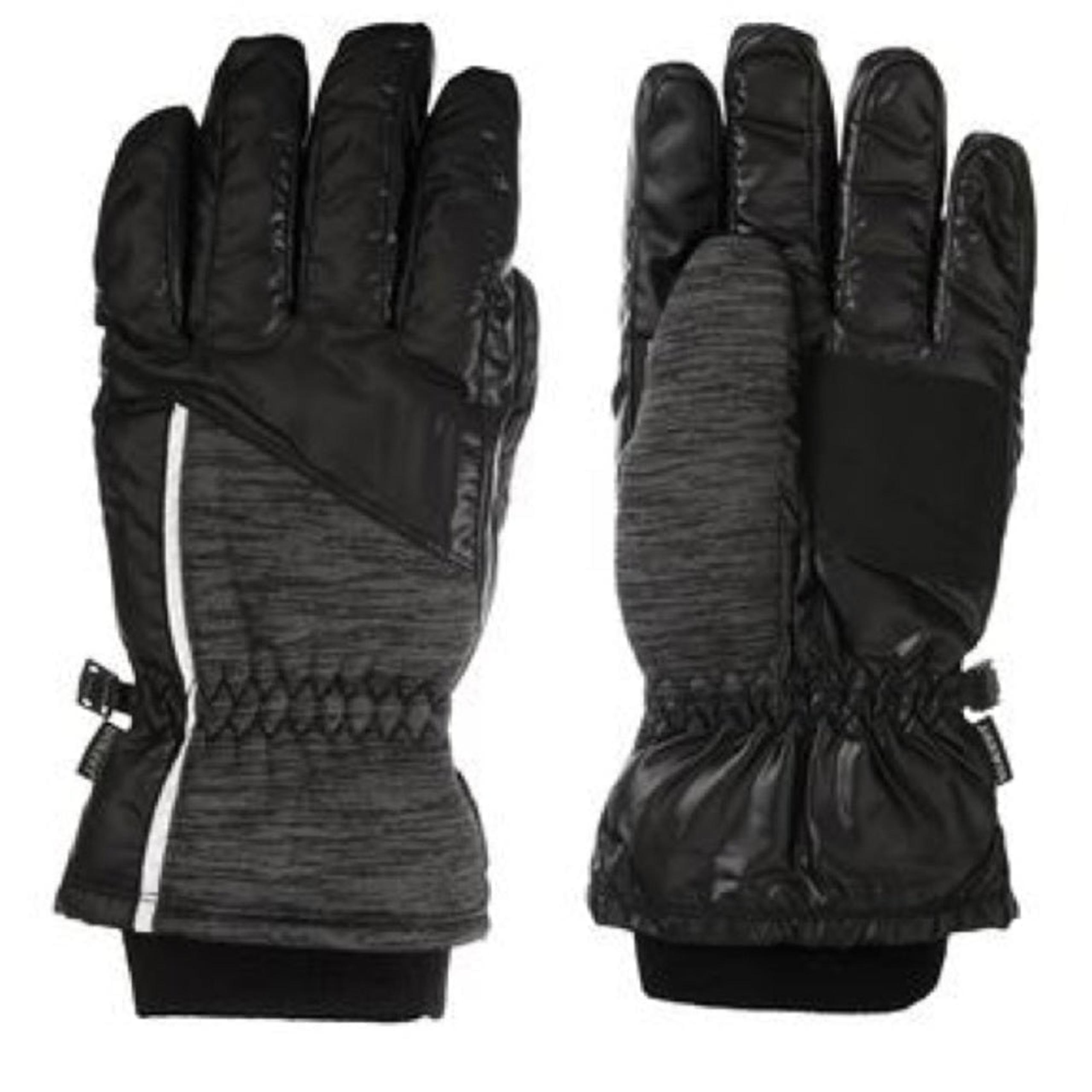 Isotoner Ski Gloves Waterproof Touchscreen Technology Palm Grips Black S/M NWT