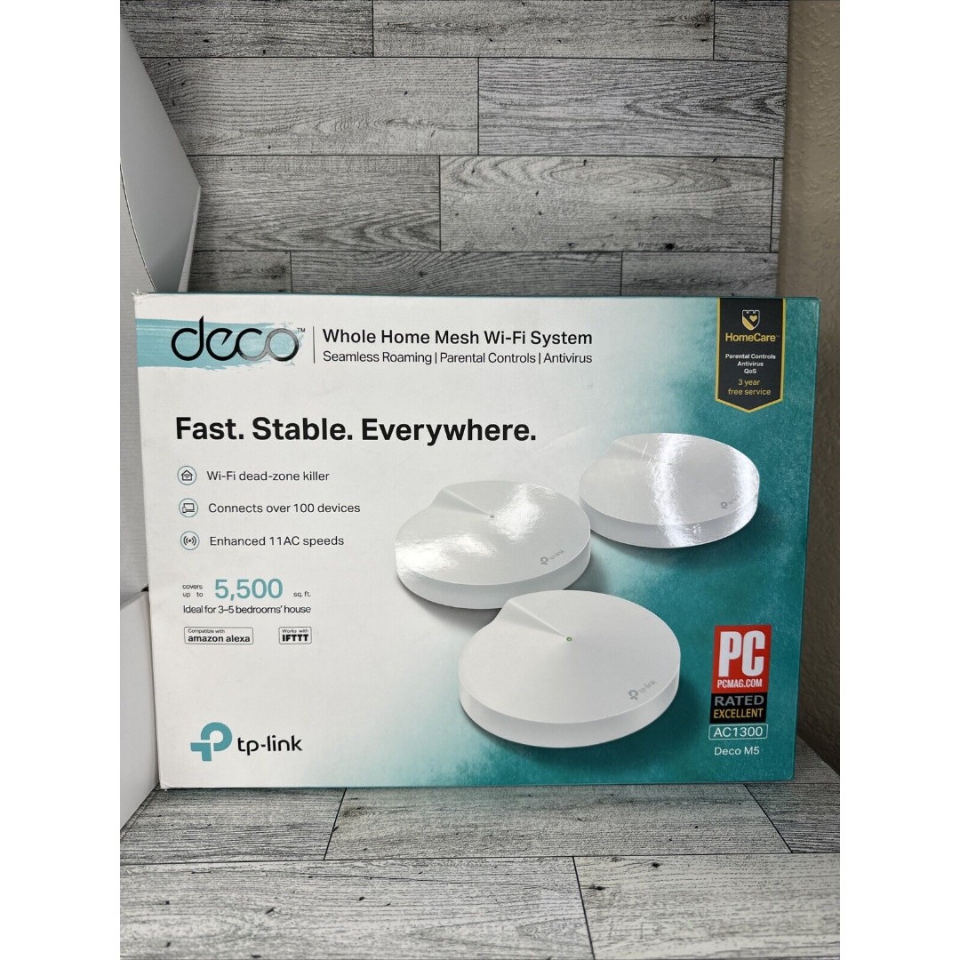 TP-Link Deco M5 AC1300 Dual-Band Whole Home Mesh Wi-Fi System (3-Pack)