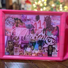 Personalized resin lap tray