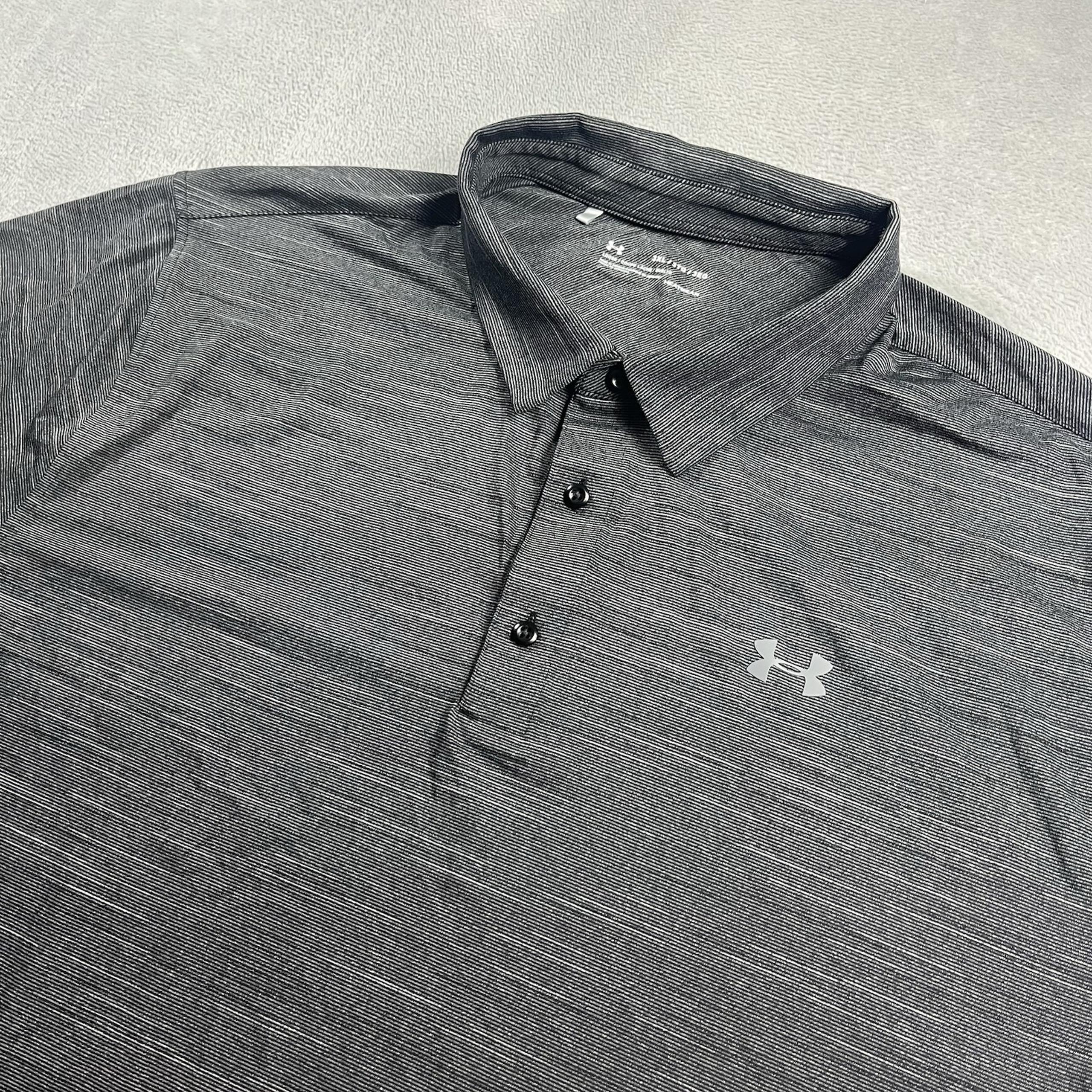 Under Armour Polo Shirt Mens 3XL Gray Performance Sport Golf HeatGear